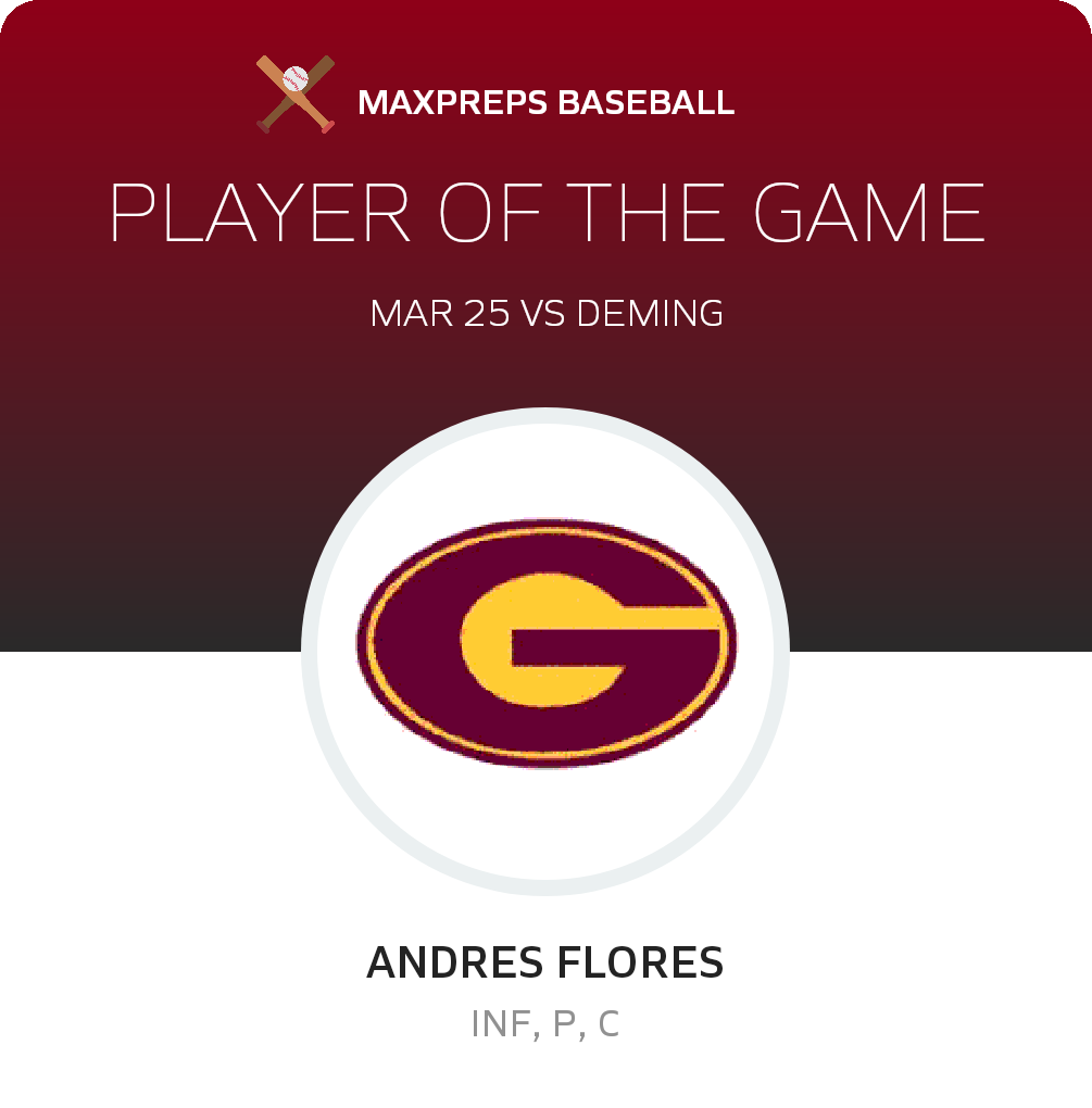 #15 Andres Flores Player of the Game badge