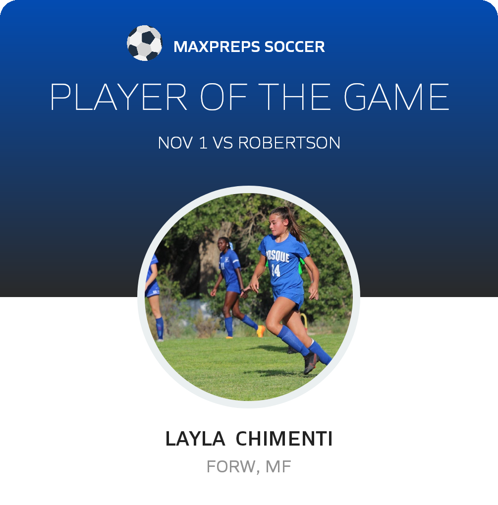 #15 Layla  Chimenti Player of the Game badge