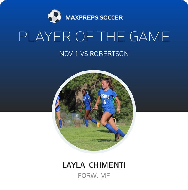 #15 Layla Chimenti Player of the Game badge