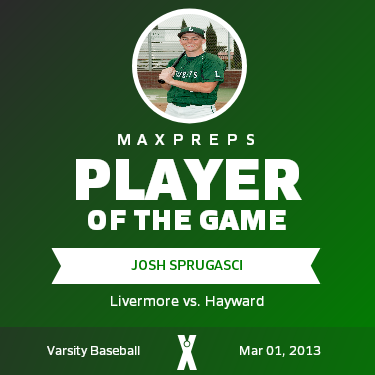 #2 Josh Sprugasci Player of the Game badge