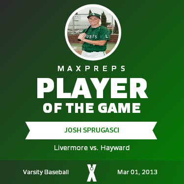 #2 Josh Sprugasci Player of the Game badge