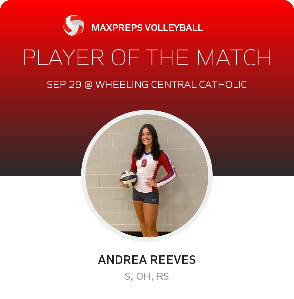 #9 Andrea Reeves Player of the Game badge