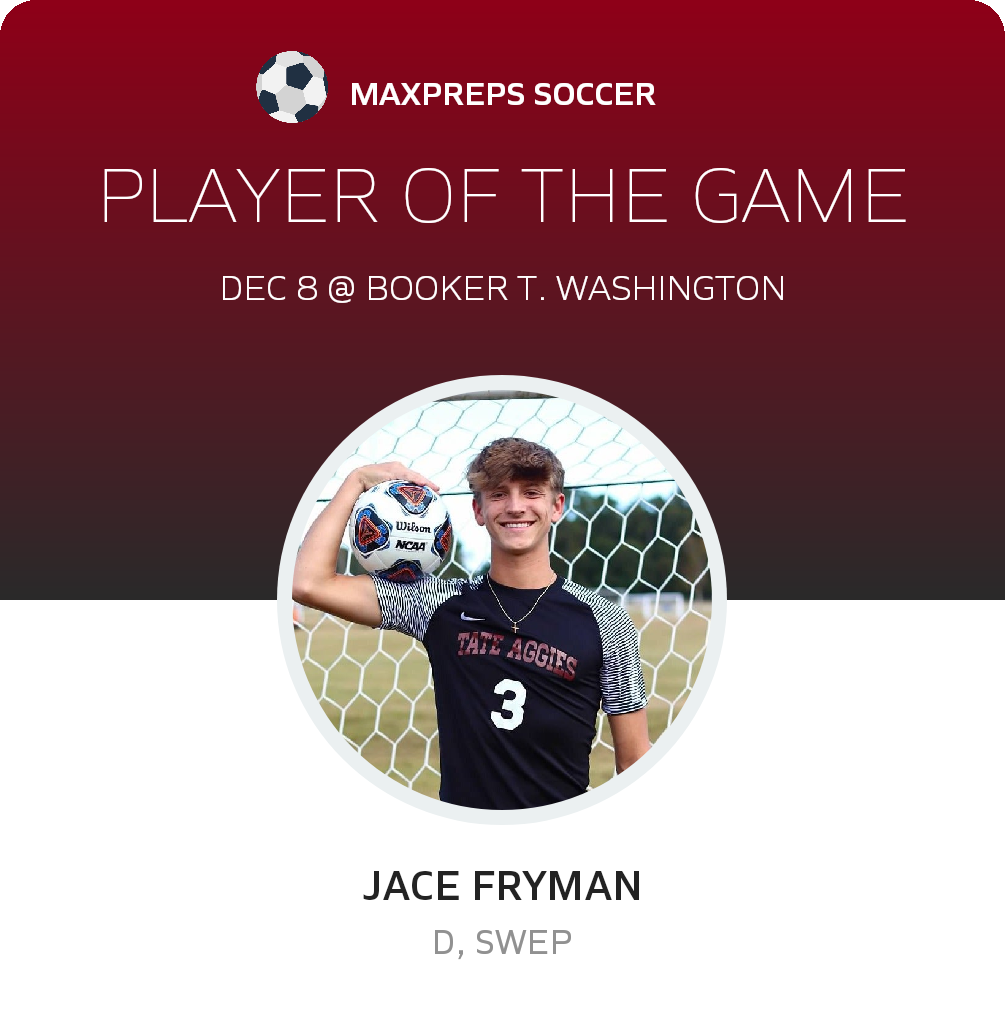 #3 Jace Fryman Player of the Game badge