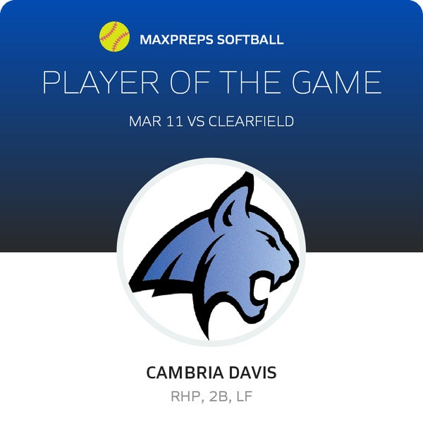 #24 Cambria Davis Player of the Game badge