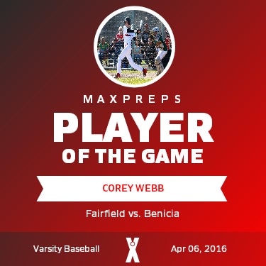 #9 Corey Webb Player of the Game badge