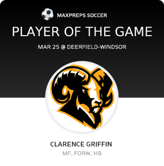#16 Clarence Griffin  Player of the Game badge