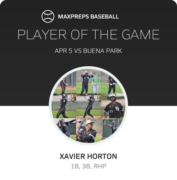 #23 Xavier Horton Player of the Game badge