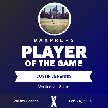 #14 Dustin Dehennis Player of the Game badge