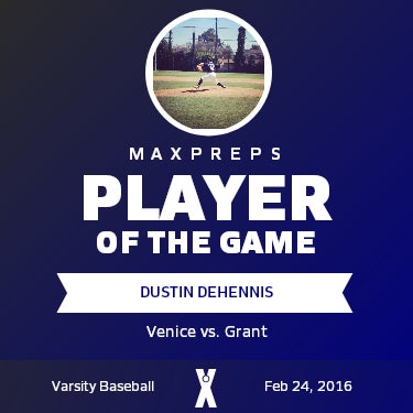 #14 Dustin Dehennis Player of the Game badge