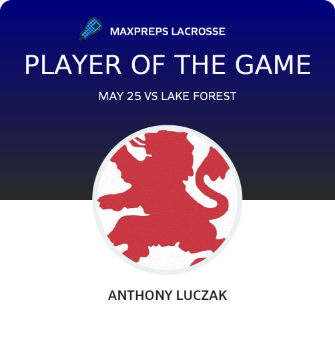 #6 Anthony Luczak Player of the Game badge