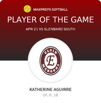 #22 Katherine Aguirre Player of the Game badge