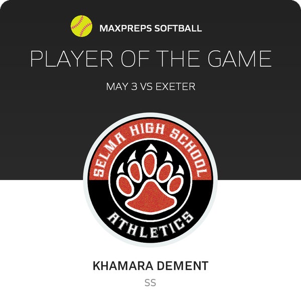#16 Khamara Dement Player of the Game badge