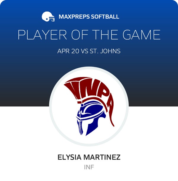 #11 Elysia Martinez Player of the Game badge