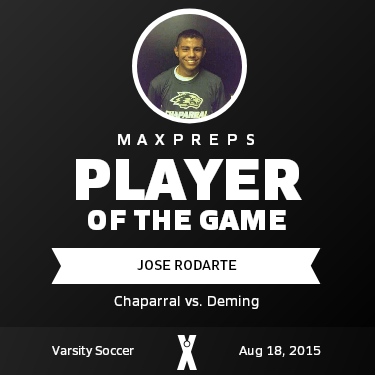 #1 Jose Rodarte Player of the Game badge