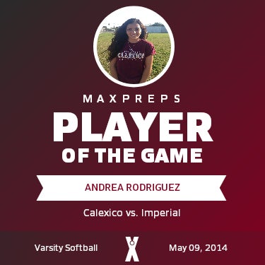#15 Andrea Rodriguez Player of the Game badge