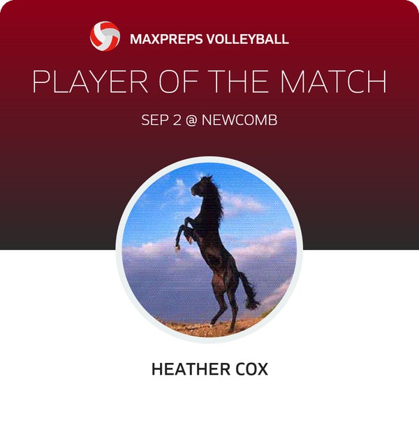 #8 Heather Cox Player of the Game badge