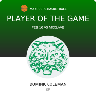 #1 Dominic Coleman Player of the Game badge