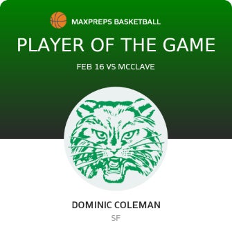 #1 Dominic Coleman Player of the Game badge