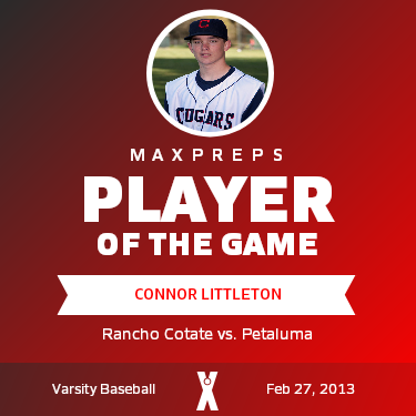 #3 Connor Littleton Player of the Game badge