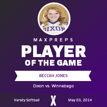 #40 Beccah Jones Player of the Game badge