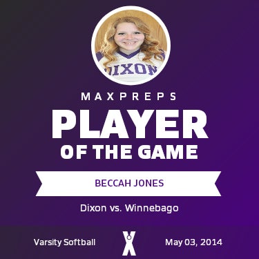 #40 Beccah Jones Player of the Game badge