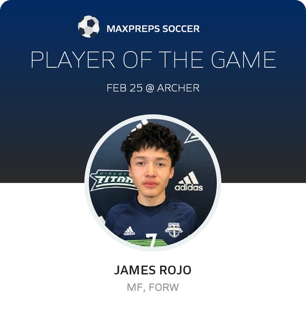 #7 James Rojo Player of the Game badge