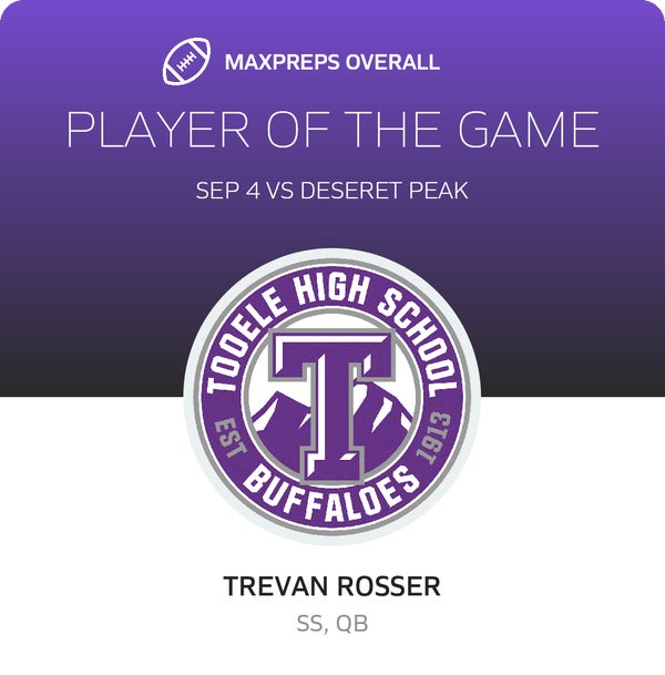 #12 Trevan Rosser Player of the Game badge