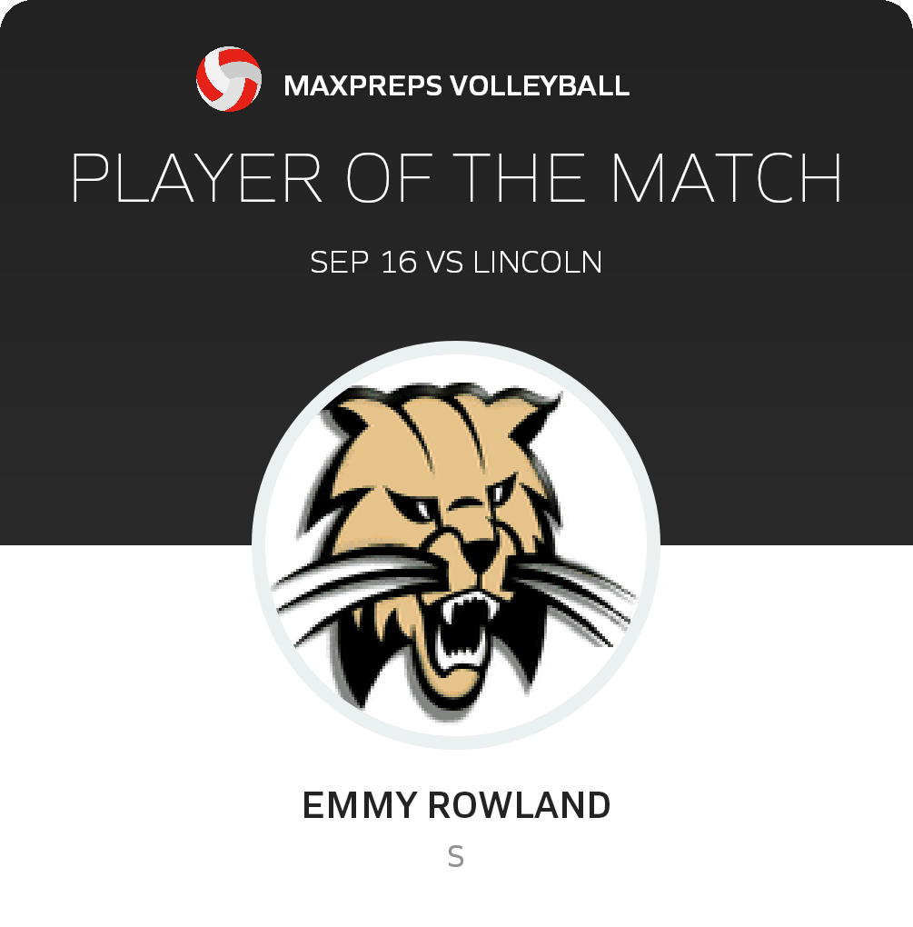 #16 Emmy Rowland Player of the Game badge