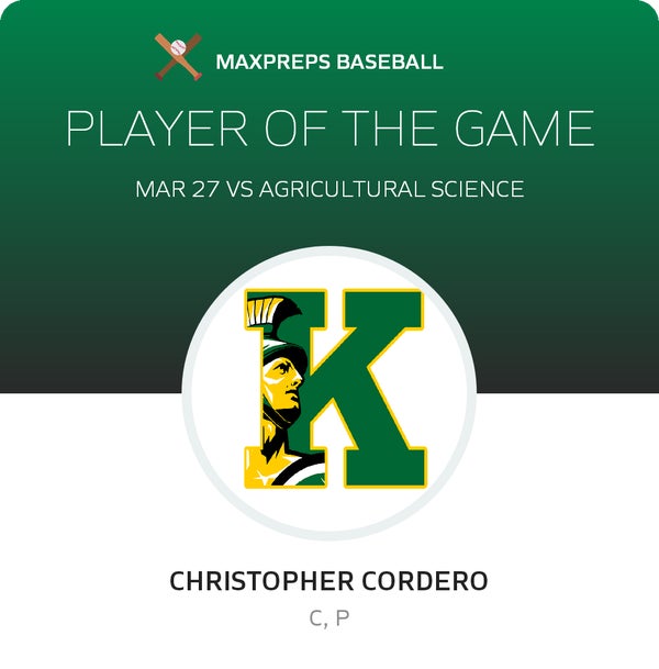 #17 Christopher Cordero Player of the Game badge