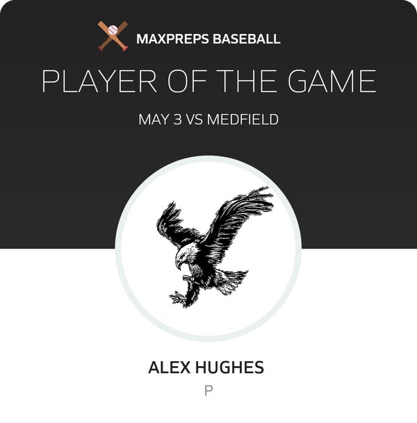 #11 Alex Hughes Player of the Game badge