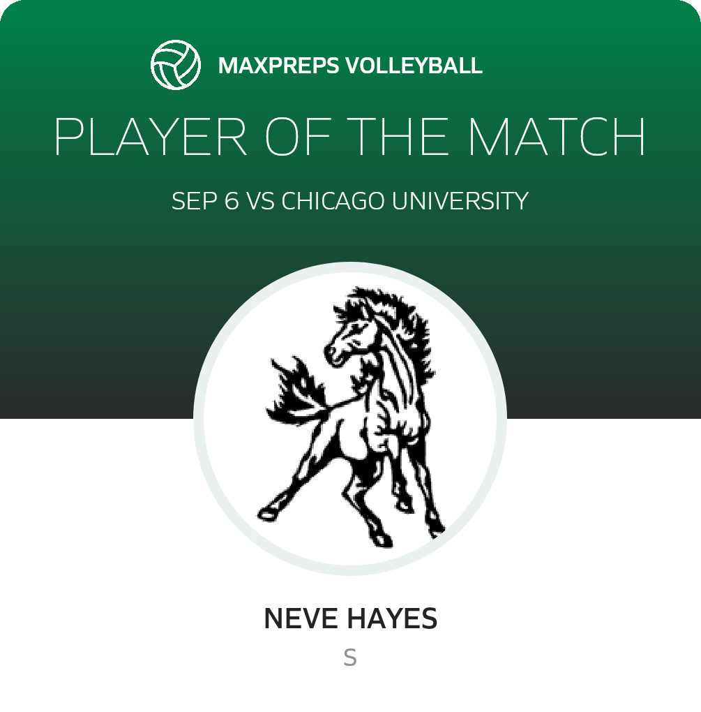 #2 Neve Hayes Player of the Game badge