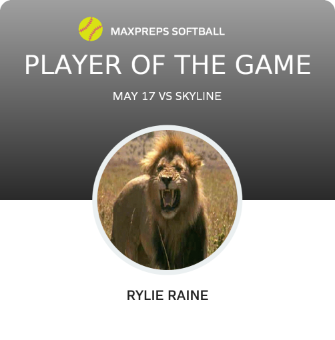 #3 Rylie Raine Player of the Game badge