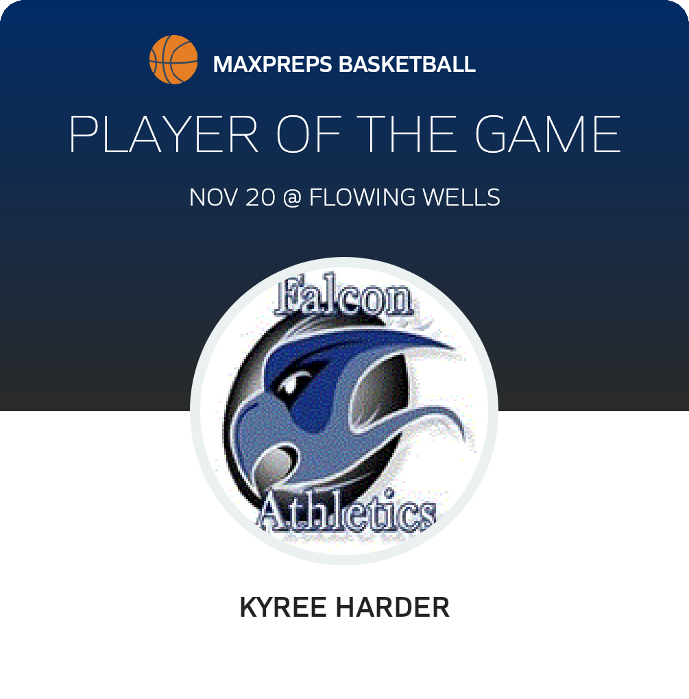 #43 Kyree Harder Player of the Game badge