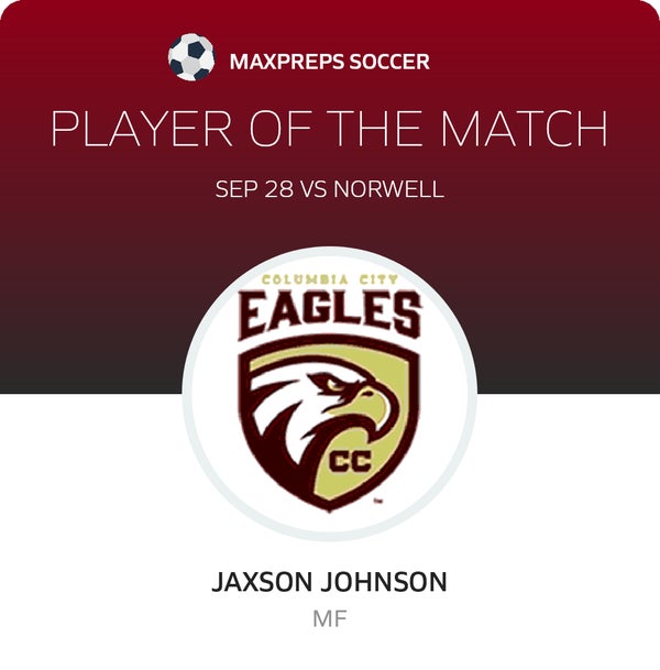 #11 Jaxson Johnson Player of the Game badge