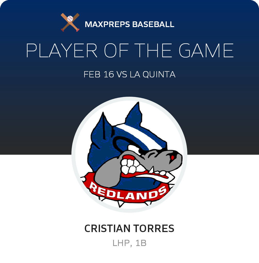 #20 Cristian Torres Player of the Game badge