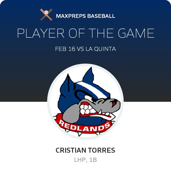 #20 Cristian Torres Player of the Game badge