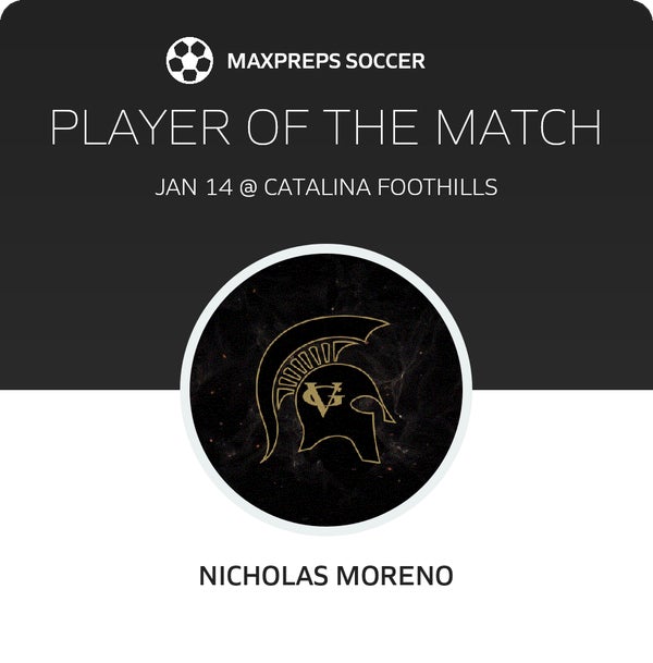 #2 Nicholas Moreno Player of the Game badge