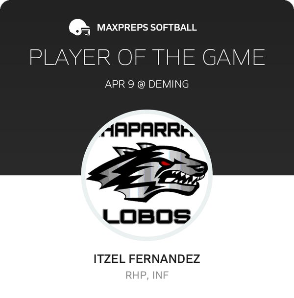 #7 Itzel Fernandez Player of the Game badge
