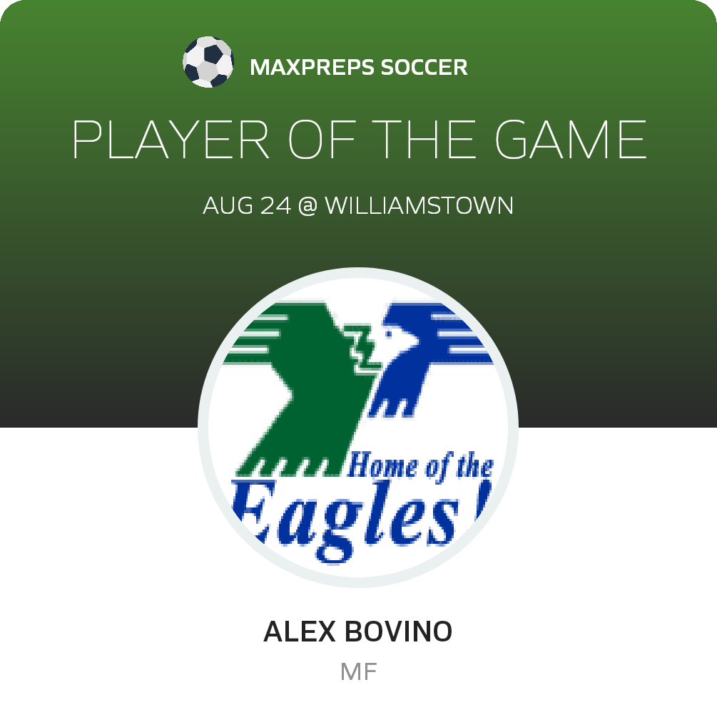 #2 Alex Bovino Player of the Game badge