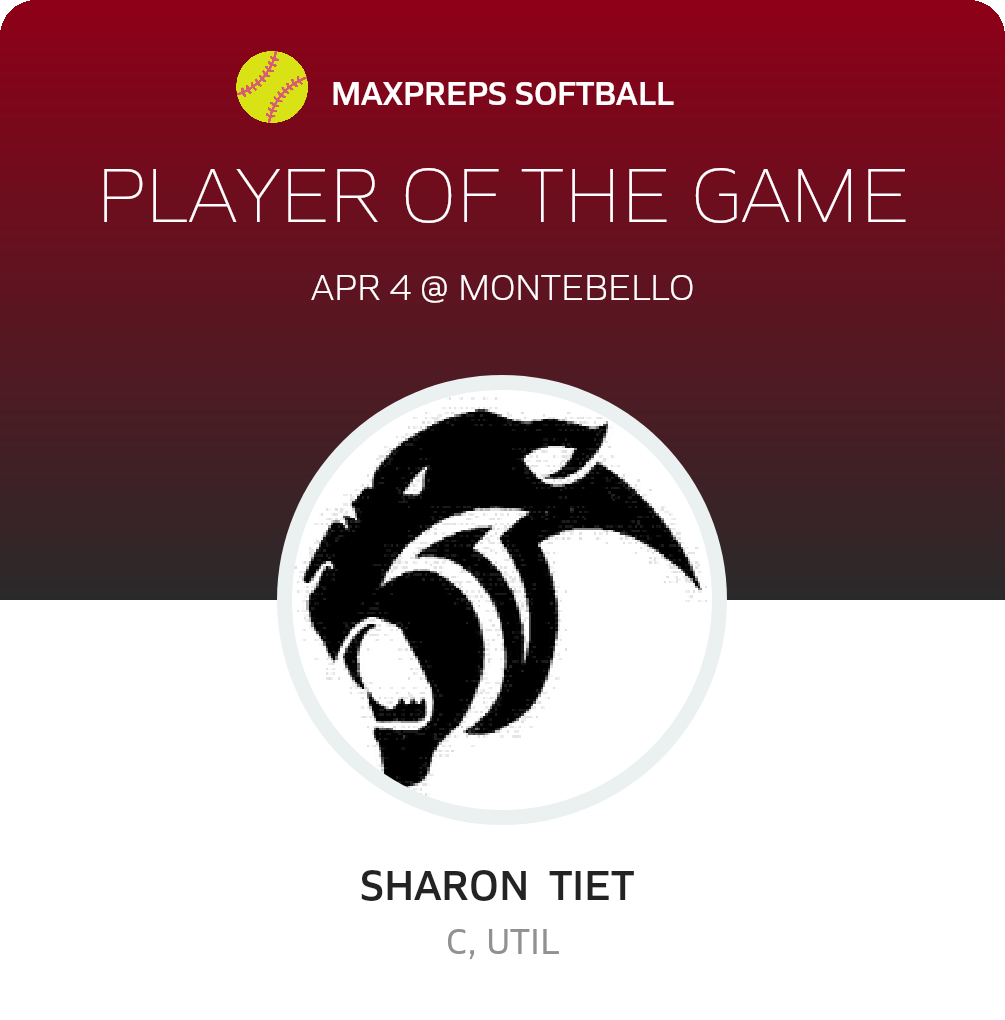 #18  Sharon  Tiet  Player of the Game badge