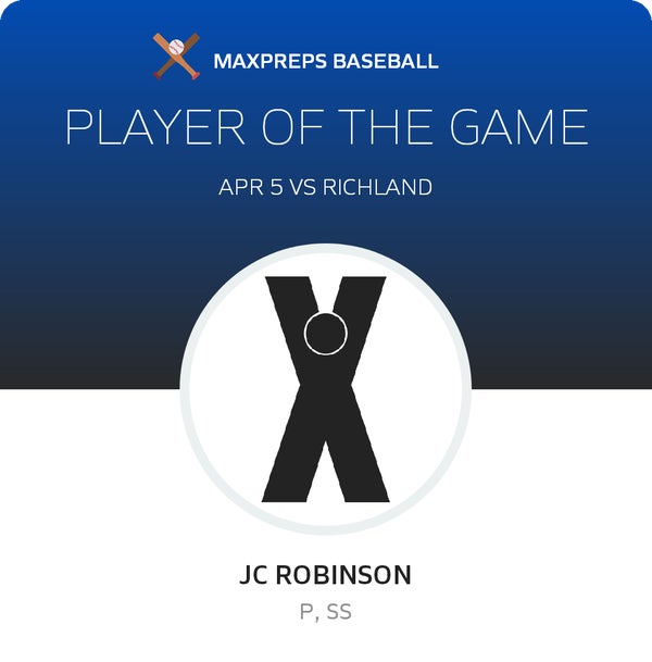 #2 JC Robinson Player of the Game badge