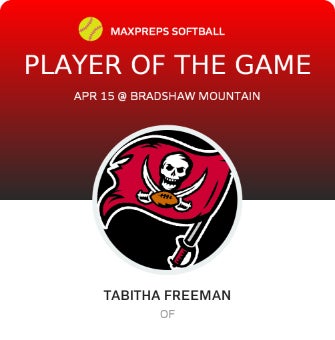 #21 Tabitha Freeman Player of the Game badge
