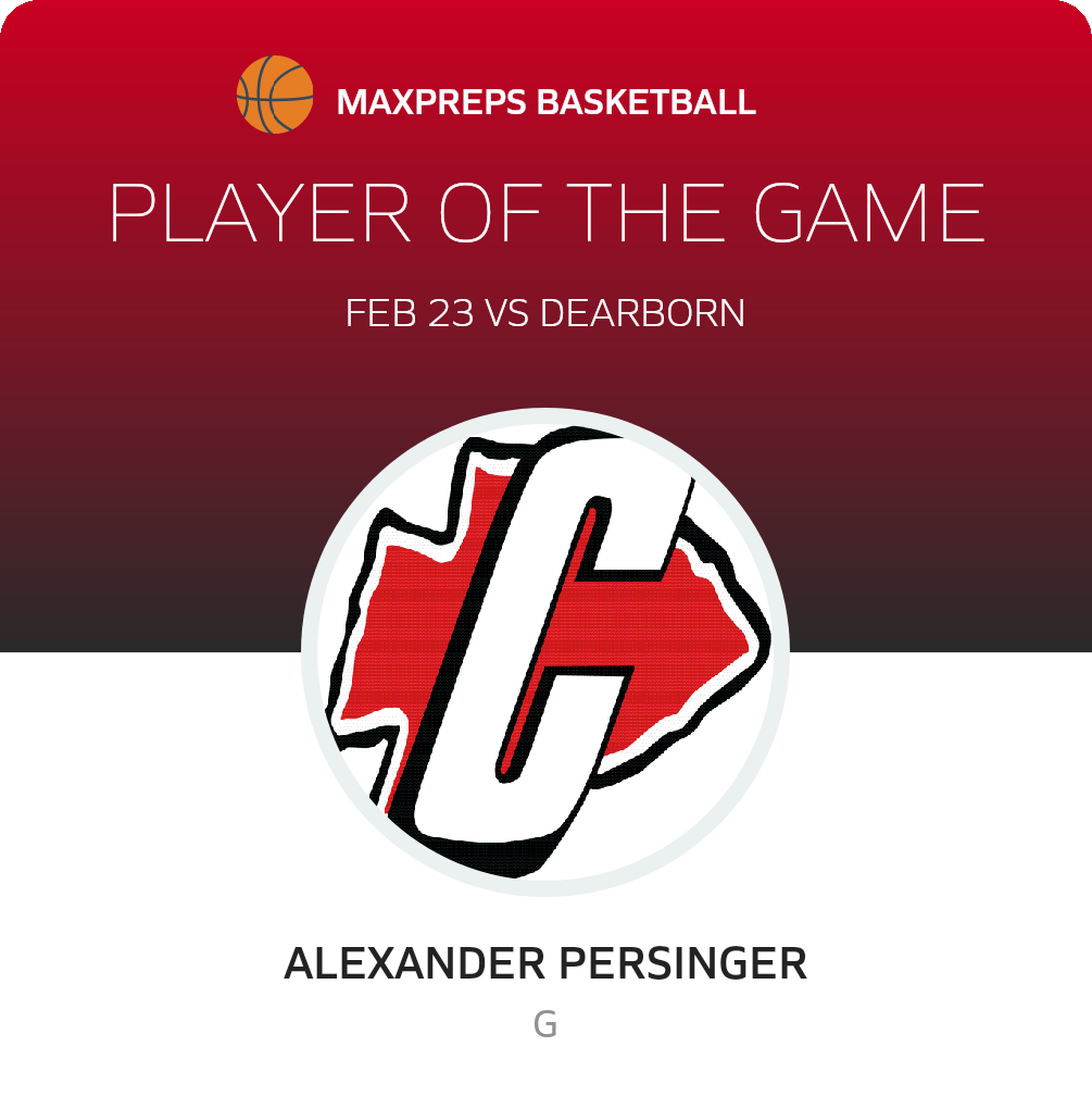 #21 Alexander Persinger Player of the Game badge