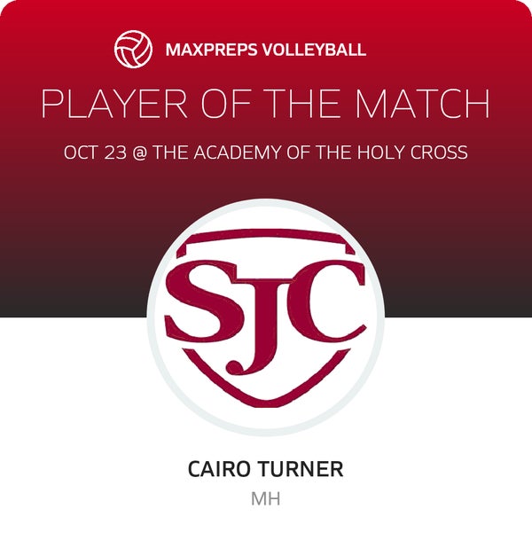 #13 Cairo Turner Player of the Game badge
