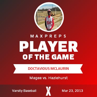 #9 Doctavious McLaurin Player of the Game badge