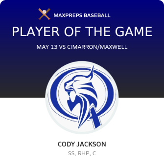 #13 Cody Jackson Player of the Game badge