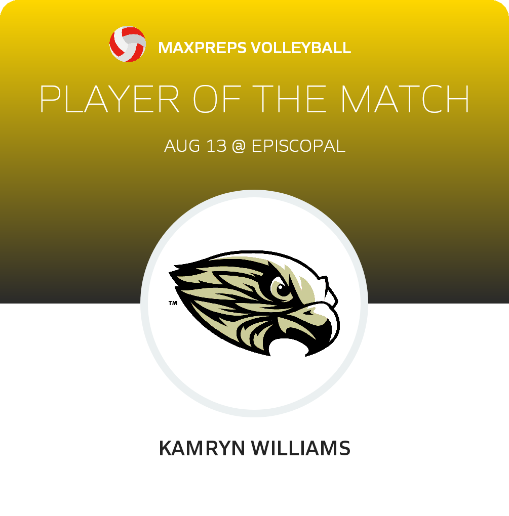 #14 Kamryn Williams Player of the Game badge