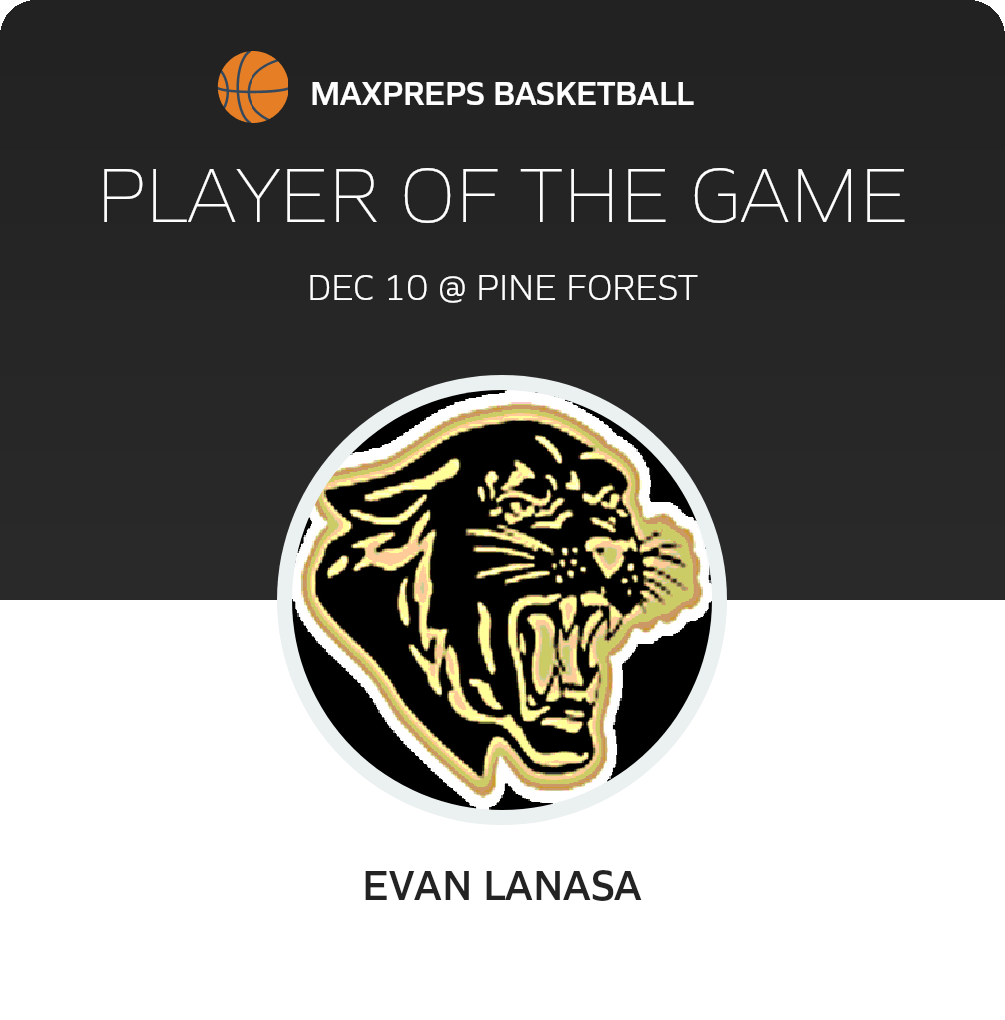 #1 Evan Lanasa Player of the Game badge