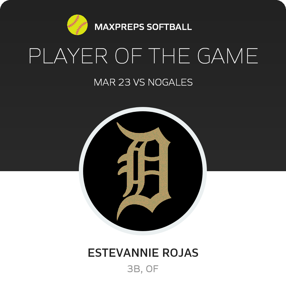 #10 Estevannie Rojas Player of the Game badge