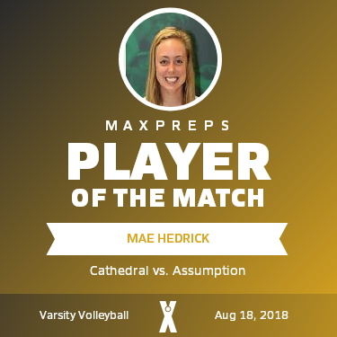 #6 Mae Hedrick Player of the Game badge